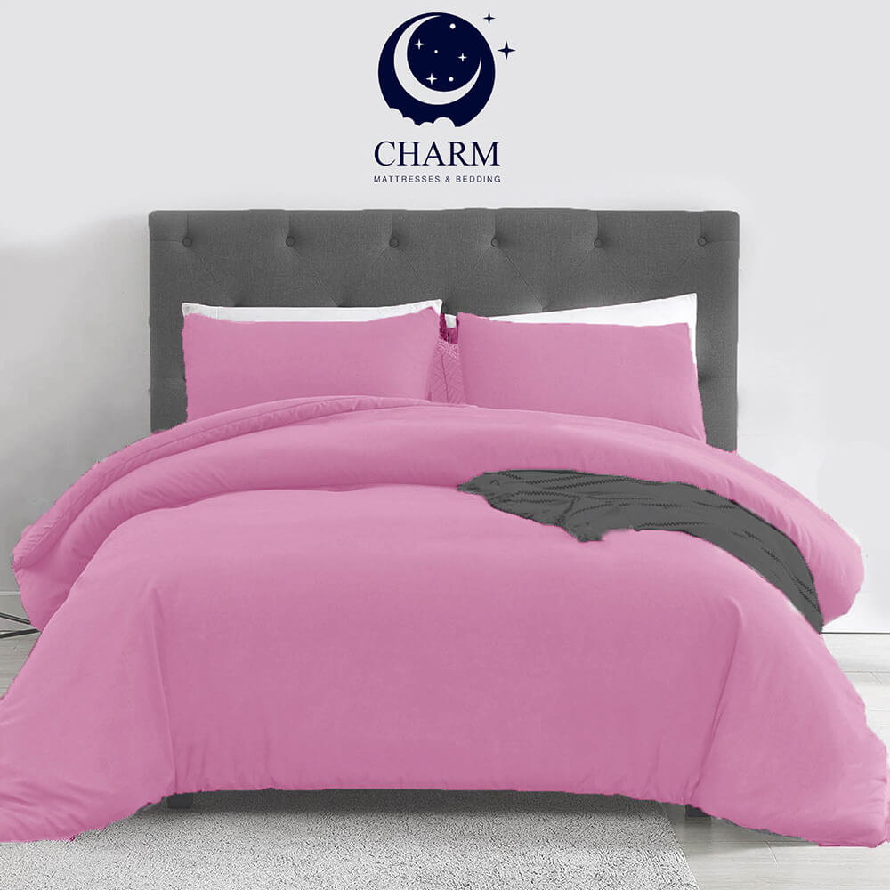 ชุดผ้าปูที่นอน 5 ฟุต Charm รุ่น คลาสสิค สีชมพู ไม่รวมผ้านวม